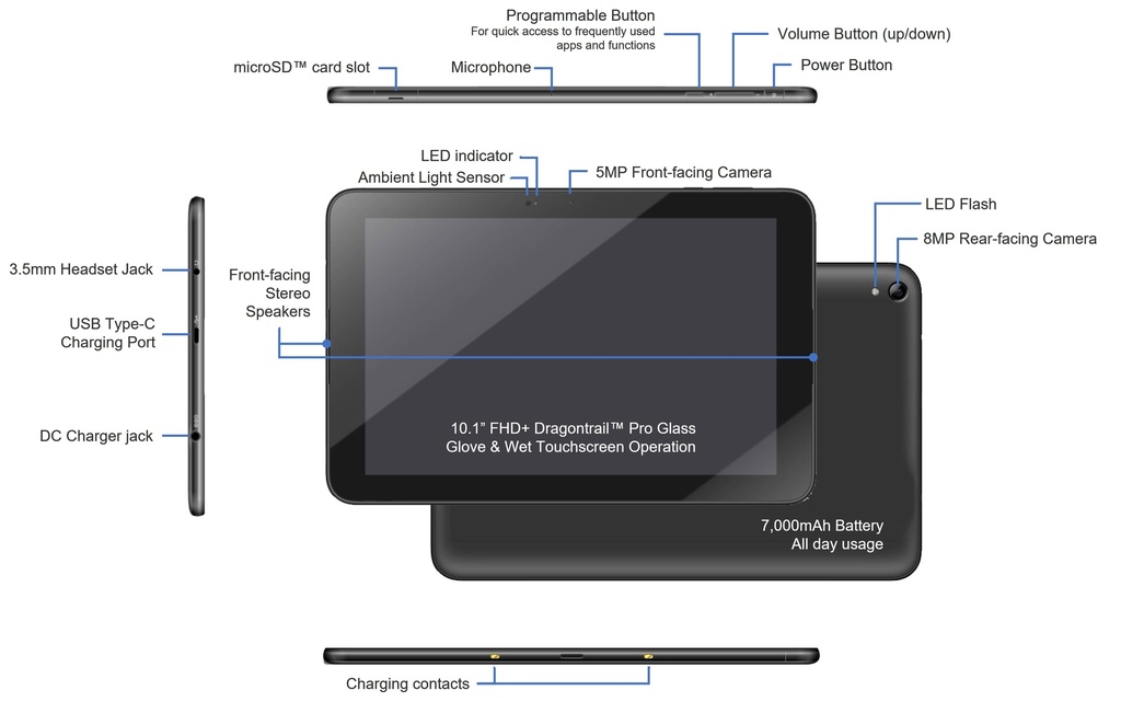 Kyocera KC-T304C DuraSlate Durable Wi-Fi Tablet