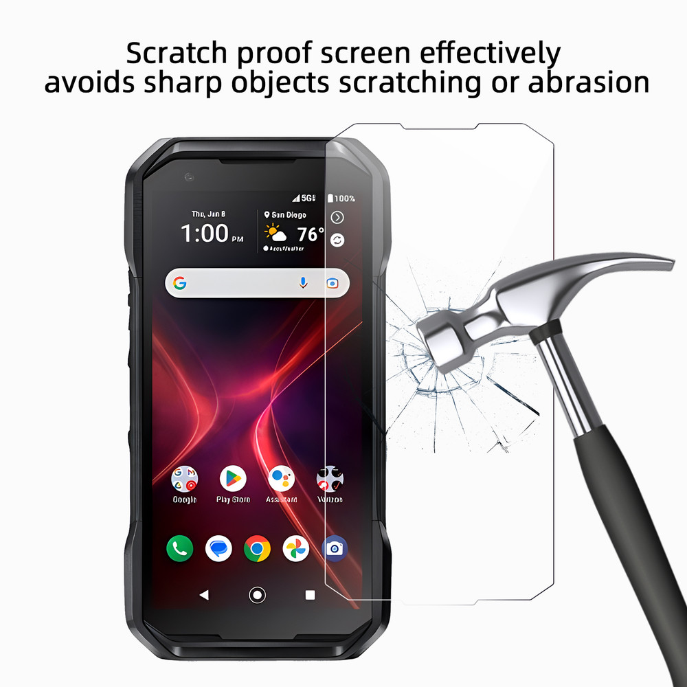 Kyocera E7200 DuraForce PRO 3 Tempered Glass Screen Protector by Wireless ProTech PT-SP-TG-KY-E7200-2PK