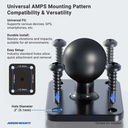 LockVise™ Locking Phone Mount with 2.75" Arm and Metal AMPS Drill Base by Arkon Mounts SM9RMSAMPS