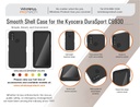 Kyocera DuraSport 5G Protective Smooth Finish Hard Shell Phone Case (Black) by Wireless ProTech  PT-SC-SF-KY-C6930-BK