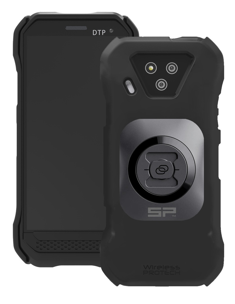 Kyocera DuraForce Ultra 5G Hard Shell Phone Case (Black) with SP Connect Mounting System + Suction Mount (Bundle) by Wireless ProTech  PT-SC-SF-KY-E7110-BK/53148/53141