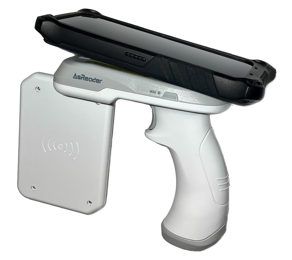 ASR-L251G-23 Gun-Type UHF Read/Write RFID 1D/2D Barcode Scanner with Case for Kyocera C6930 DuraSport (Bundle) by AsReader ASR-KDS-L251G-BND