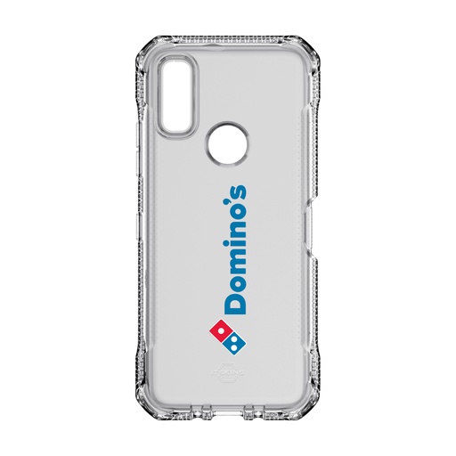 [KZDS-SPECM-TRLO] Kyocera DuraSport 5G SPECTRUM//CLEAR ANTIMICROBIAL Case (Domino's Branded/Transparent) by ITSKINS  KZDS-SPECM-TRLO