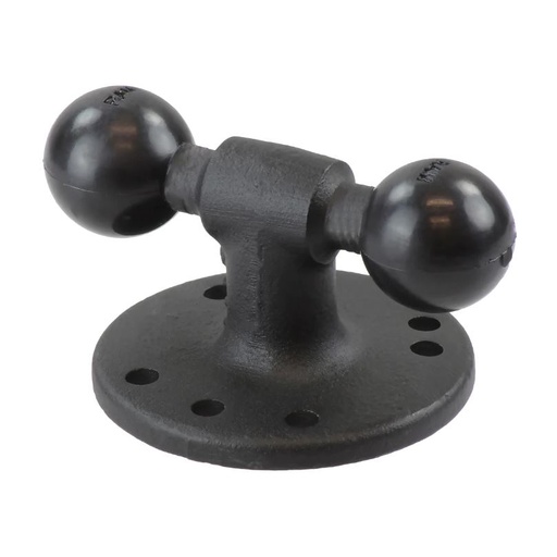 [RAM-B-217U] RAM® Double Ball Adapter with 2.5" Round Base - B Size by RAM Mounts RAM-B-217U