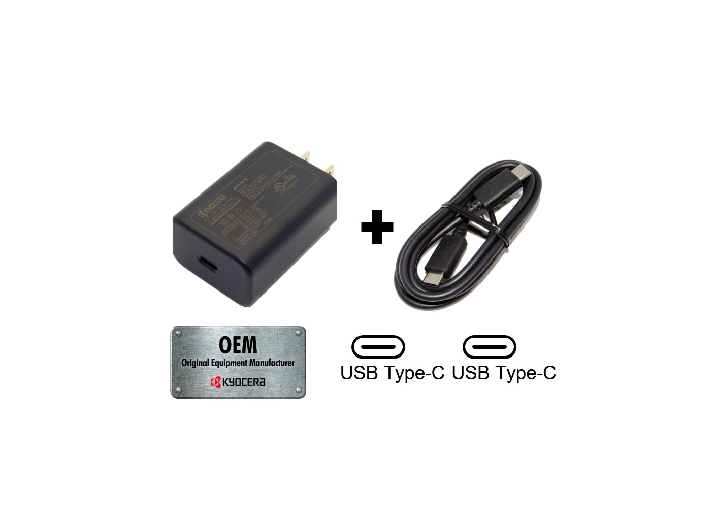 Kyocera Bundle–3.0 PD AC Adapter (SCP-53ADT) + USB-C to C Cable (SCP