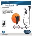 BodyGuard Split-Wire Surveillance PTT C-Ring Earloop Earpiece Kit for Kyocera by Klein Electronics BODYGUARD-KY