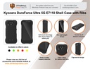 Kyocera DuraForce Ultra 5G Slim Hard Shell Case by Wireless ProTech PT-SC-KY-E7110-BK