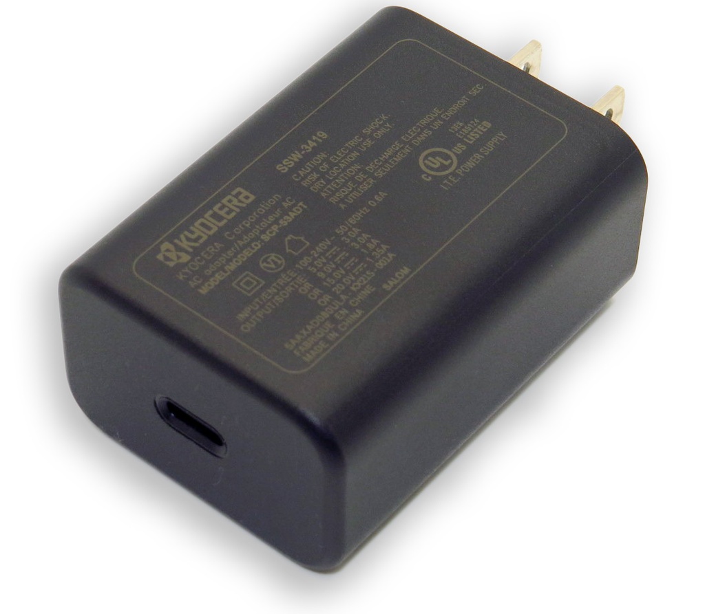 Kyocera OEM AC Adapter - PD Quick Charge 4 by Kyocera SCP-53ADT