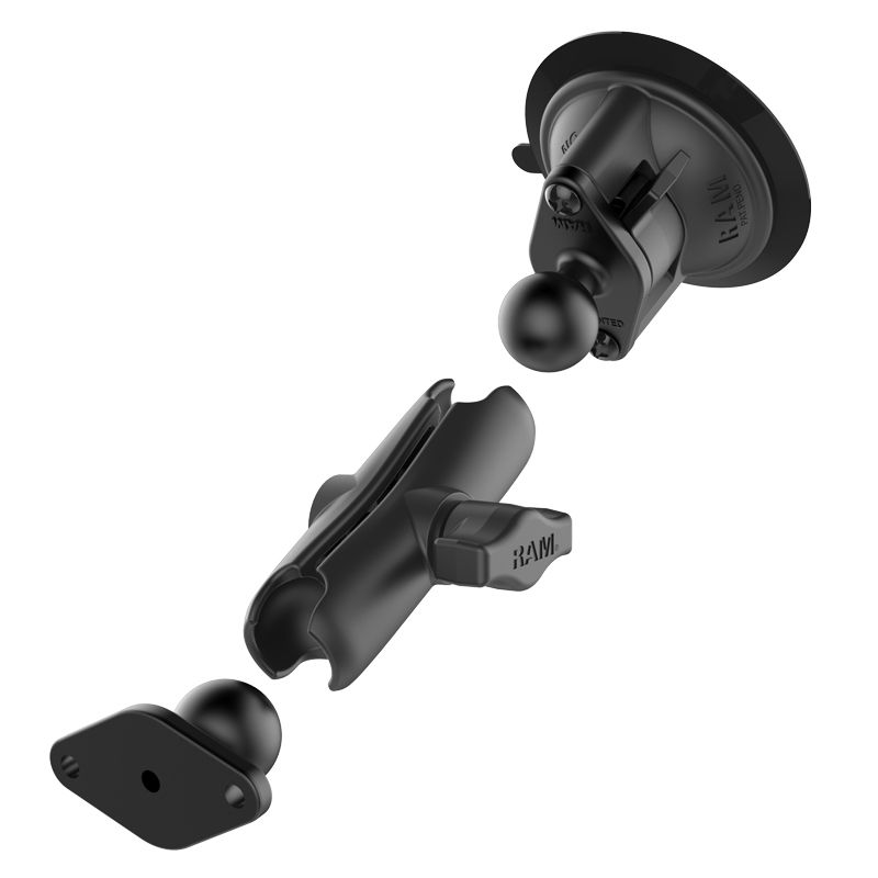 RAM® Twist-Lock™ Suction Cup Double B Size Ball Mount by Ram Mounts RAM-B-166U