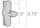RAM® Double Socket Arm with Diamond Plate - B Size Medium (components) by RAM Mounts RAM-B-103-238U(components)