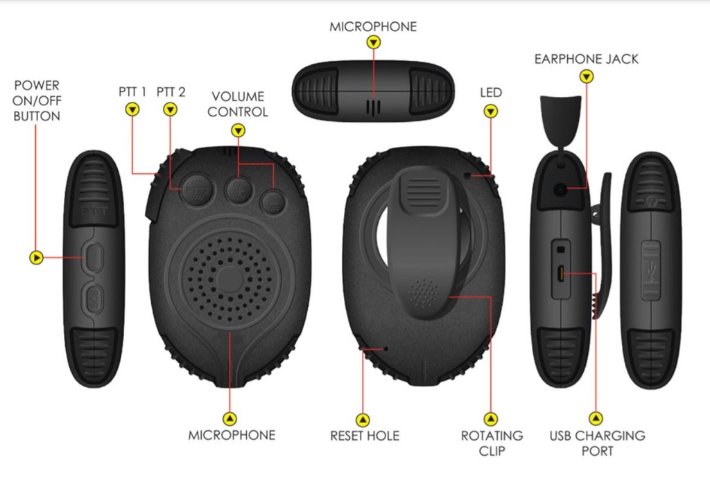 Interceptor Bluetooth Remote Speaker Microphone (RSM) by Earphone Connection  Interceptor 00