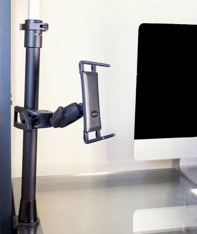 Robust Clamp Mount with Security Knob for Phone or Midsize Tablet by Arkon SM6RMCPM