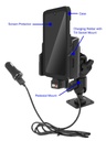 Kyocera C6930 DuraSport 5G Vehicle Charging Mount with Pedestal 4-Piece Bundle by Wireless ProTech PC-CON5-C6930