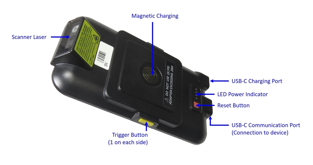 ASR-A24D Handheld SLED-Type 2D/1D/OCR Barcode Scanner with Case for Kyocera C6930 DuraSport (Bundle) by AsReader ASR-KDS-A24D-BND