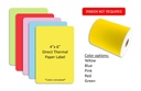 Direct Thermal Label Roll 4.0" x 6.0" / .5" core / 2.30" Outside diameter / Case qty 10/ (color) by RR Donnelley DTL4X6