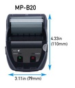 MP-B20 Rugged Bluetooth Mobile Thermal Printer Kit (2" roll width) by Seiko Instruments MP-B20-B02JK1-74