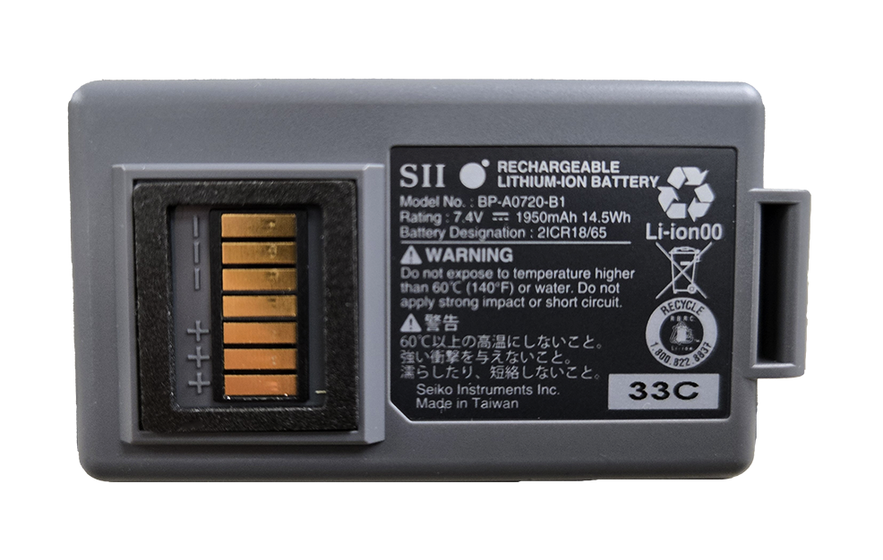 Seiko Lithium Ion (LiIon) Battery Pack for Mobile Printers MP-B21L, MP-B30, MP-B30L, MP-A40 by Seiko Instruments BP-A0720-B1-E