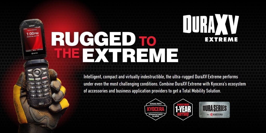 Kyocera E4810 DuraXV Extreme Verizon | Ultra-Rugged, Waterproof, Drop Proof, and HazLoc Certified (Remanufactured Like New by Kyocera with 1-year Warranty)