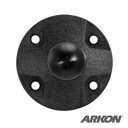 Circular Plastic 25mm (1 inch) Ball to 4-Hole AMPS Adapter by Arkon Mounts APPLAMPS25