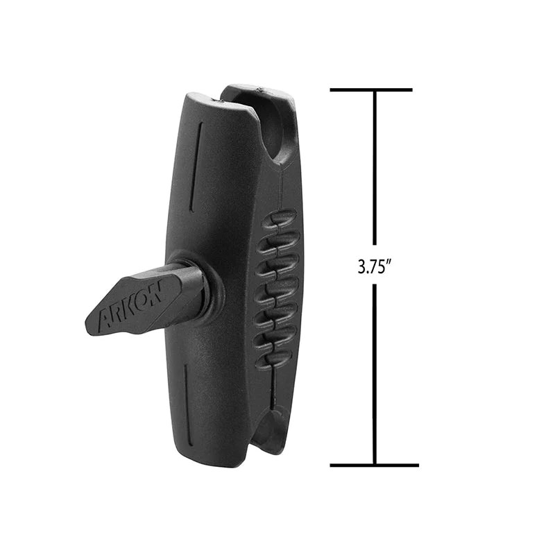 Diamond 2-Hole AMPS Base with Robust™ Series 3.75 inch 25mm Ball Socket Shaft by Arkon Mounts RM250D2