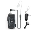 Nighthawk Bluetooth Lapel Microphone with Fox Listen Only Short Tube Earpiece by Earphone Connection  BW-NTX5000 89ST