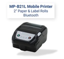 MP-B21L Rugged Bluetooth Mobile Thermal Printer Kit (2" roll width / Paper & Label) by Seiko Instruments  MP-B21L-B46JK1-E9