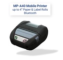 MP-A40 Rugged Bluetooth Mobile Thermal Paper/Label Printer Kit (up to 4" roll width) by Seiko Instruments MP-A40-BT-00U