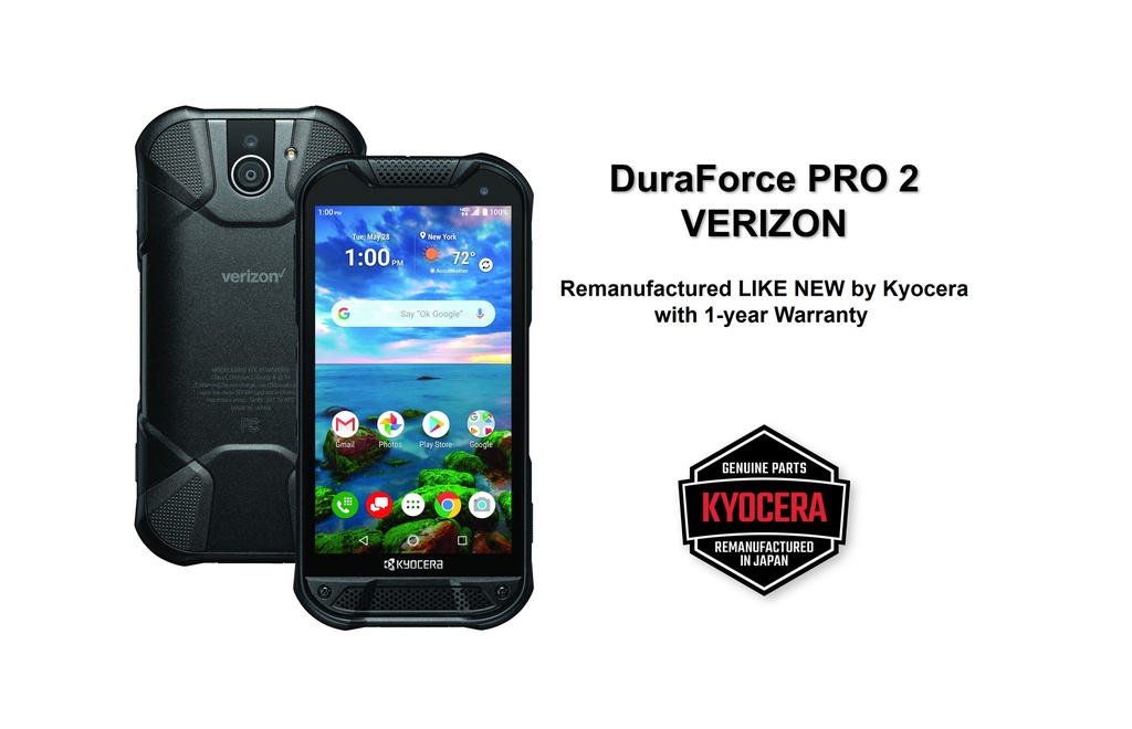 Kyocera E6910 DuraForce PRO 2 Verizon | Waterproof, Drop Proof, and HazLoc Certified (Remanufactured Like New by Kyocera with 1-year Warranty)