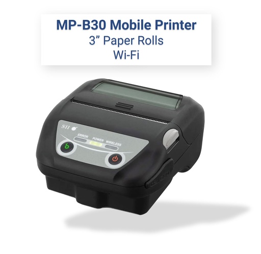 MP-B30 Rugged Wi-Fi Mobile Thermal Printer Kit (3" roll width) by Seiko Instruments MP-B30-W02JK1-E9