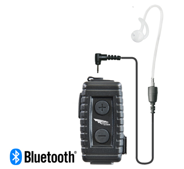 Nighthawk Bluetooth Lapel PTT Microphone with Fox Listen Only Short Tube Earpiece by Earphone Connection  BW-NTX5000 89ST