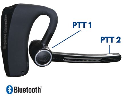 E2 Bluetooth Dual PTT Headset by Earphone Connection  EP-E2