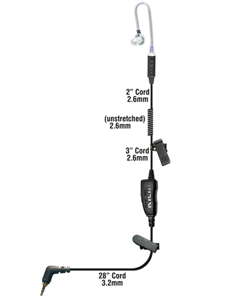 STAR-PRO In-Ear Single-Wire PTT Earpiece (5-pole connection) for Kyocera by Klein Electronics STAR-PRO-KY