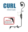 CURL Single-Wire PTT Earpiece Kit (5-pole connection) for Kyocera by Klein Electronics CURL-KY