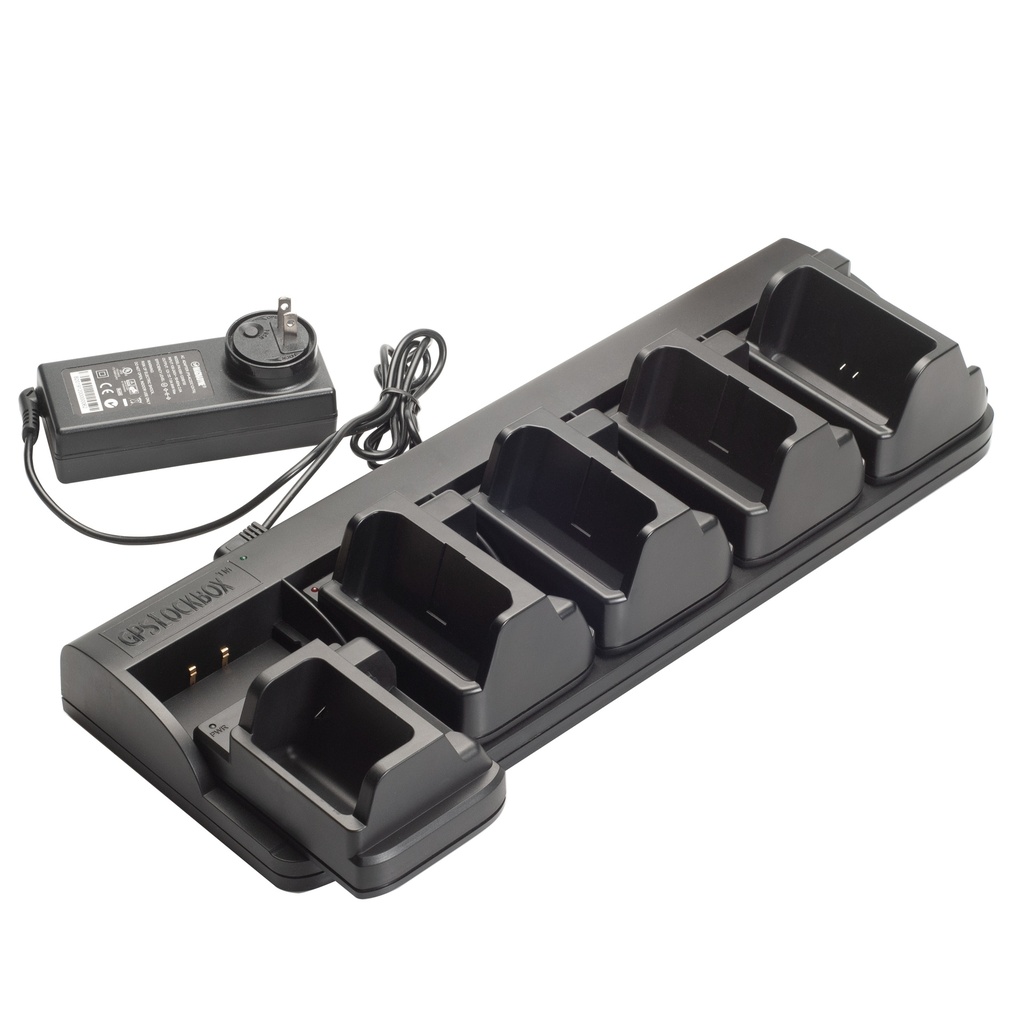 Charging Units (5) + Charging Dock Base (bundle) for Kyocera DuraXA Equip/DuraXE Epic/DuraXV Extreme & Extreme + by GPSLockbox ACC-DTC5-KYE48X05SET