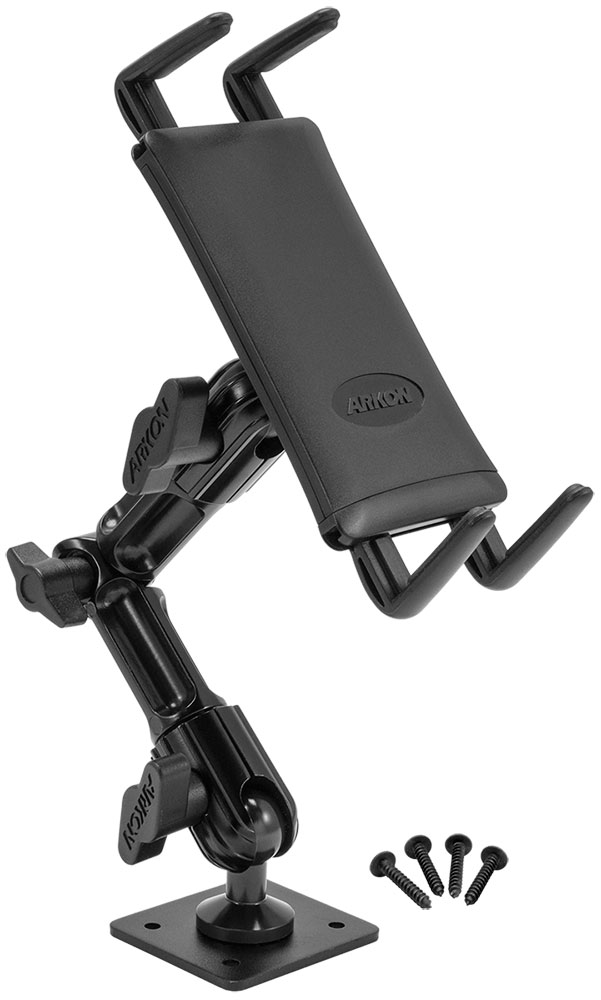 Slim-Grip Ultra Heavy-Duty Multi-Angle Mount with AMPS Drilled-Base for phone or midsize tablet by Arkon SM6HD006