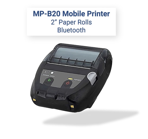 [MP-B20-B02JK1-74] MP-B20 Rugged Bluetooth Mobile Thermal Printer Kit (2" roll width) by Seiko Instruments MP-B20-B02JK1-74