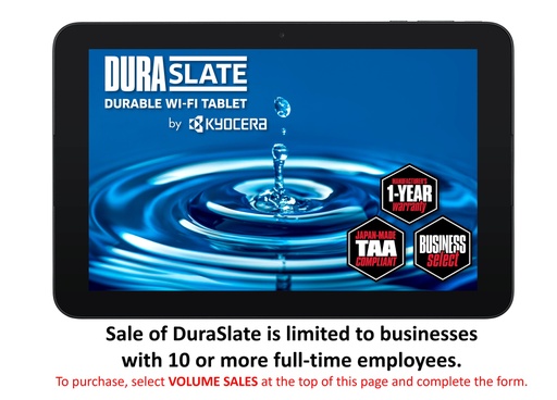 [5PGB1024K01-XXX] Kyocera KC-T304C DuraSlate Durable Wi-Fi Tablet | 10.1" Waterproof & Shatter-Resistant Display